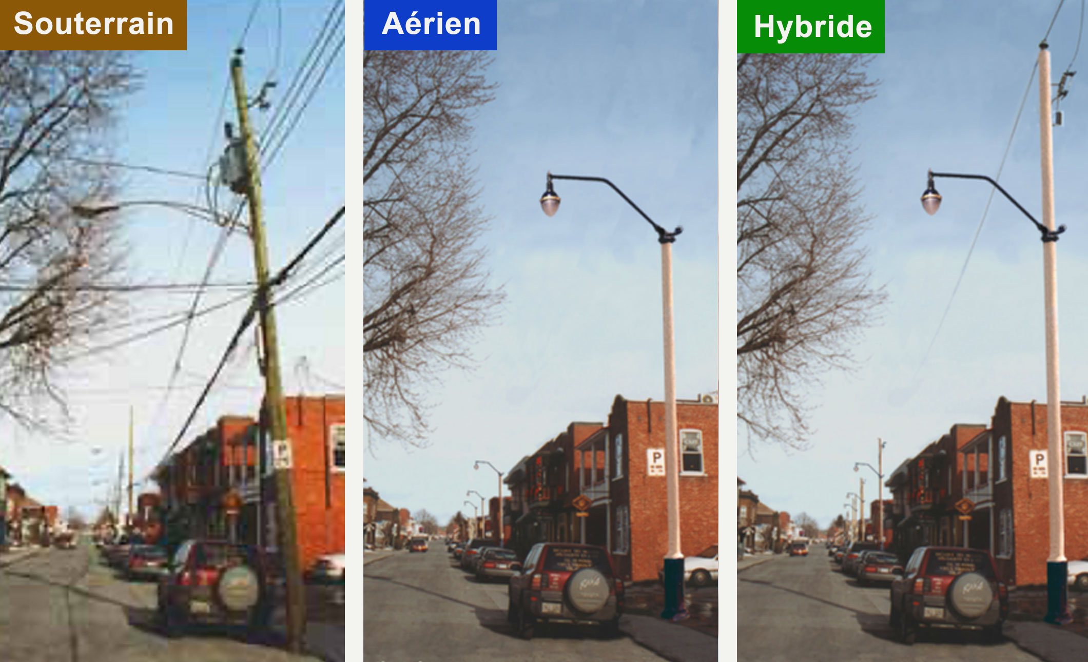 Réseau Aérien vs Souterrain vs Hybride :  Comparaison des coûts et impacts sur l’esthétique urbaine