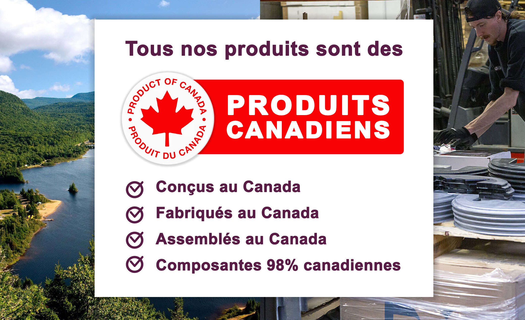 Les produits MCM : fièrement canadiens à 98 %